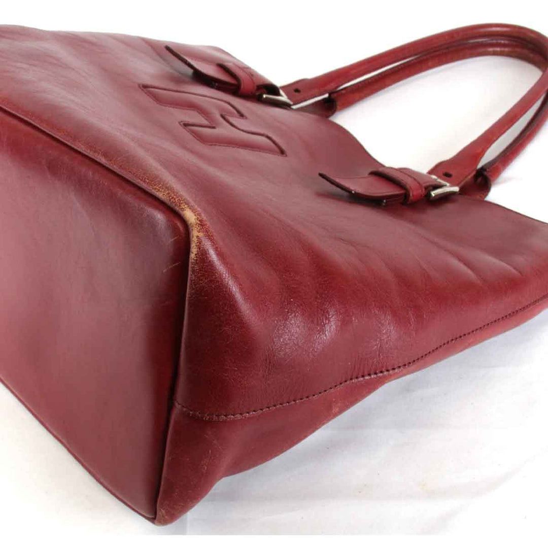 『USED』 
HIROFU ヒロフ 
 トートバッグ 
レザー レッド
