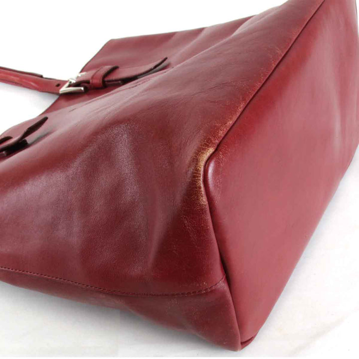 『USED』 
HIROFU ヒロフ 
 トートバッグ 
レザー レッド