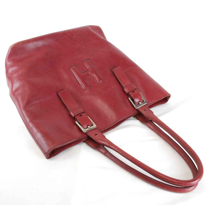 『USED』 
HIROFU ヒロフ 
 トートバッグ 
レザー レッド