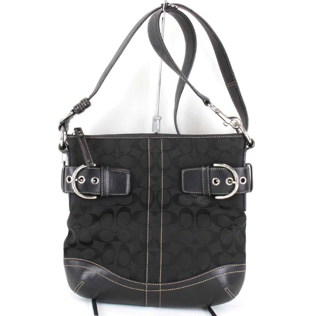 『USED』 
COACH コーチ 
 A06K-3574 ショルダーバッグ 
キャンバス ブラック