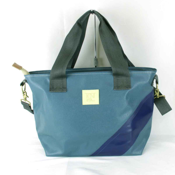 美品『USED』 
 
 TENT KEVIN 2way ショルダーバッグ 
レザー/ナイロン ブルー系