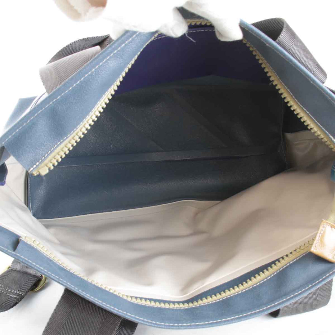 美品『USED』 
 
 TENT KEVIN 2way ショルダーバッグ 
レザー/ナイロン ブルー系