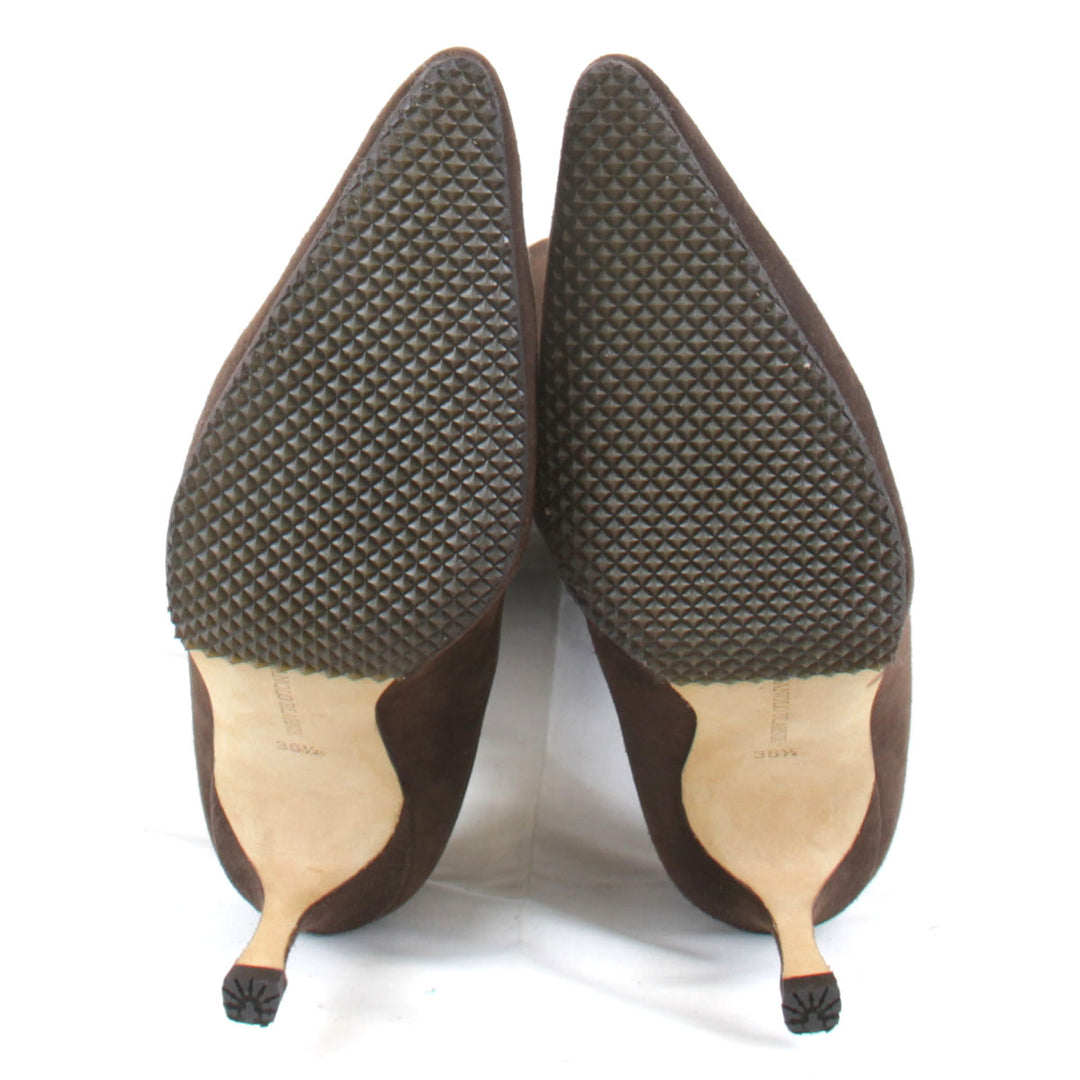 美品『USED』 
MANOLO BLAHNIK マノロブラニク 
 ロングブーツ ブーツ 
スエード ブラウン