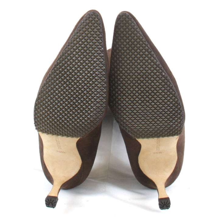 美品『USED』 
MANOLO BLAHNIK マノロブラニク 
 ロングブーツ ブーツ 
スエード ブラウン