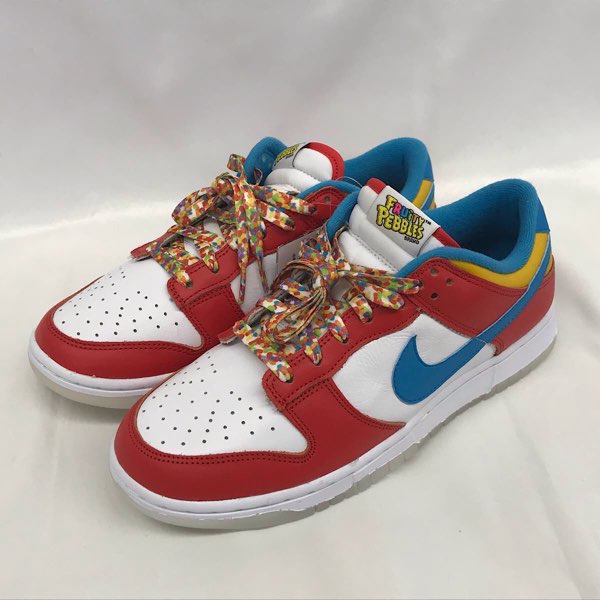 『未使用品』 
NIKE ナイキ 
 FRUiTY PEBBLES™×Nike DUNK LOW QS HABANERO RED Dark Sulfur/Laser Blue"/26.0cm DH8009-600  スニーカー 
合成皮革 /天然皮革/合成繊維/ゴム底 画像にてご確認をお願いいたします。