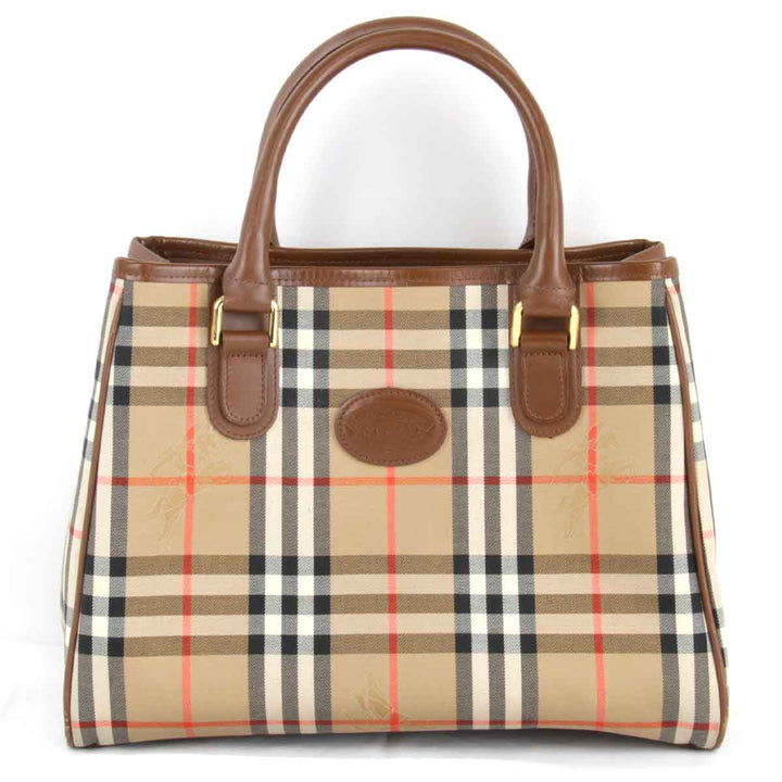 『USED』 
BURBERRY バーバリー 
 ハンドバッグ 
キャンバス ブラウン