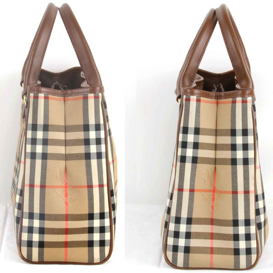 『USED』 
BURBERRY バーバリー 
 ハンドバッグ 
キャンバス ブラウン
