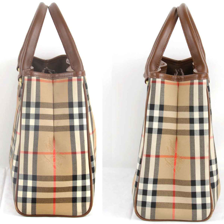 『USED』 
BURBERRY バーバリー 
 ハンドバッグ 
キャンバス ブラウン
