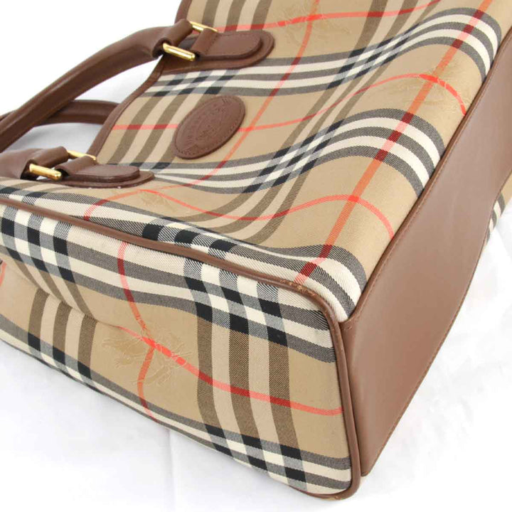 『USED』 
BURBERRY バーバリー 
 ハンドバッグ 
キャンバス ブラウン