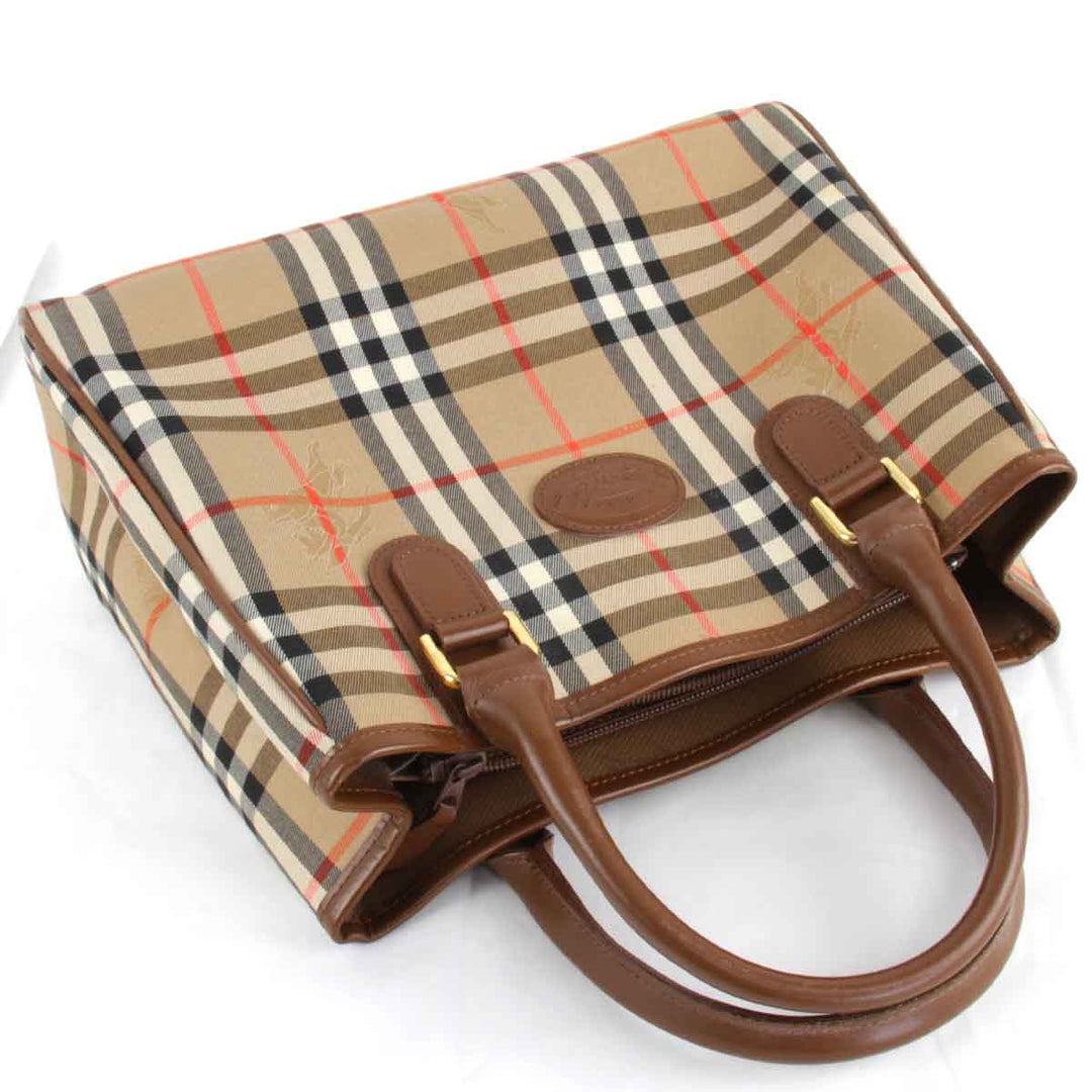 『USED』 
BURBERRY バーバリー 
 ハンドバッグ 
キャンバス ブラウン