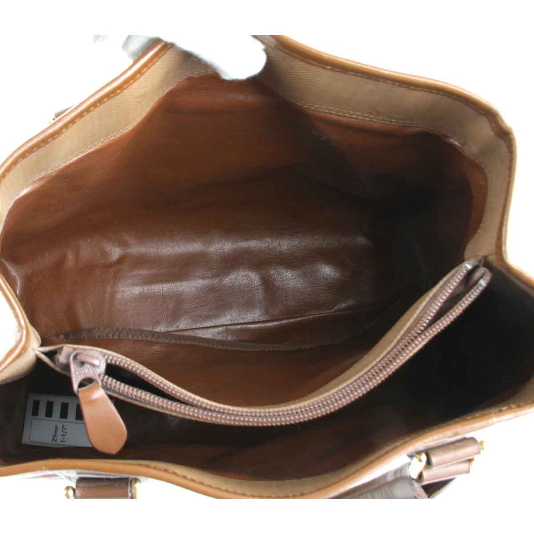 『USED』 
BURBERRY バーバリー 
 ハンドバッグ 
キャンバス ブラウン