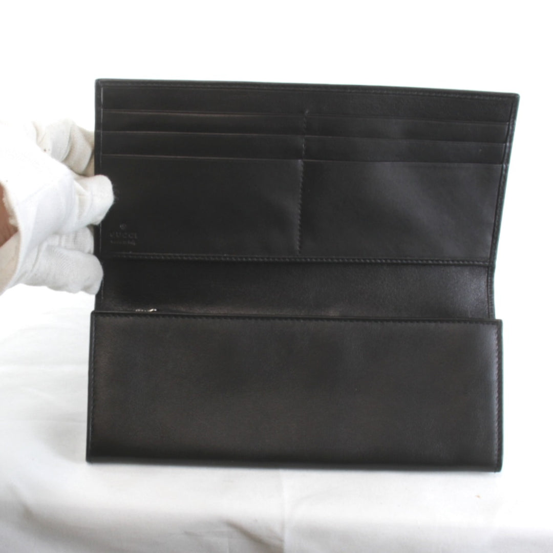 美品『USED』 
GUCCI グッチ 
 030・2067・1615 箱有 長財布 
レザー ブラック