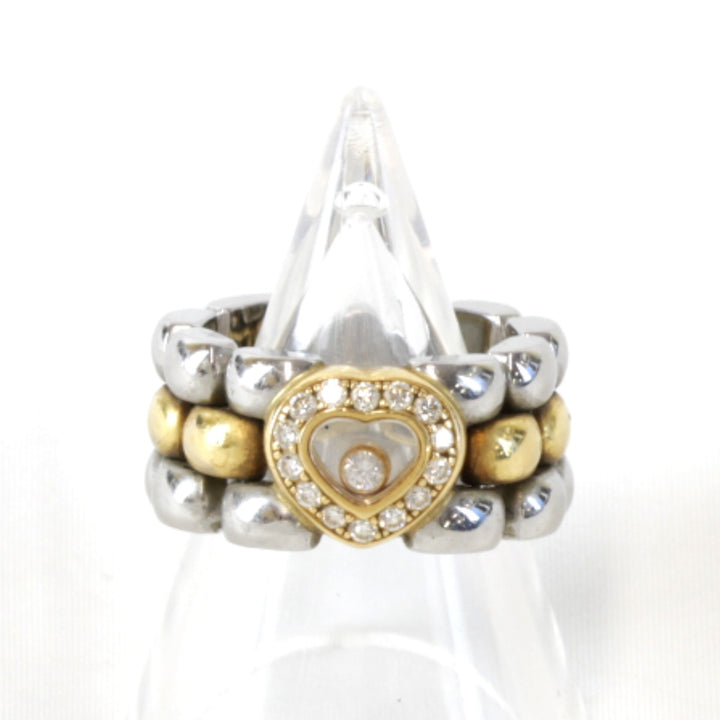 『USED』 K18YG/ステンレススチール 
Chopard ハッピーダイヤ 82/8402-20 リング・指輪
 13g