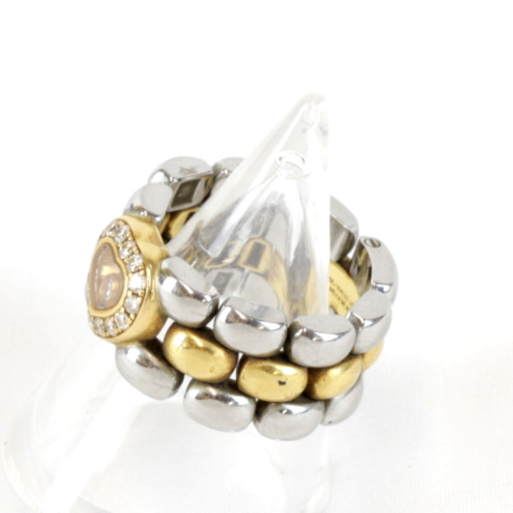 『USED』 K18YG/ステンレススチール 
Chopard ハッピーダイヤ 82/8402-20 リング・指輪
 13g