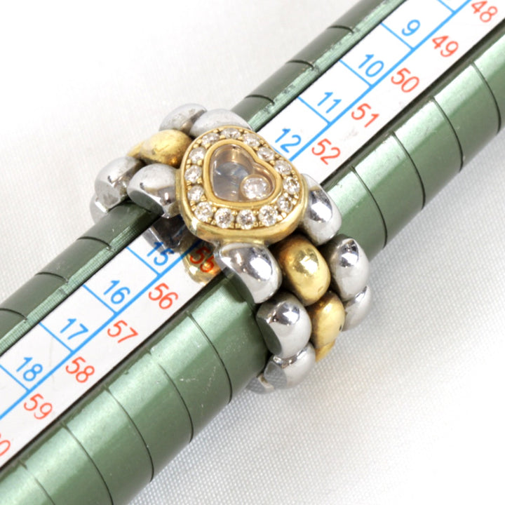 『USED』 K18YG/ステンレススチール 
Chopard ハッピーダイヤ 82/8402-20 リング・指輪
 13g