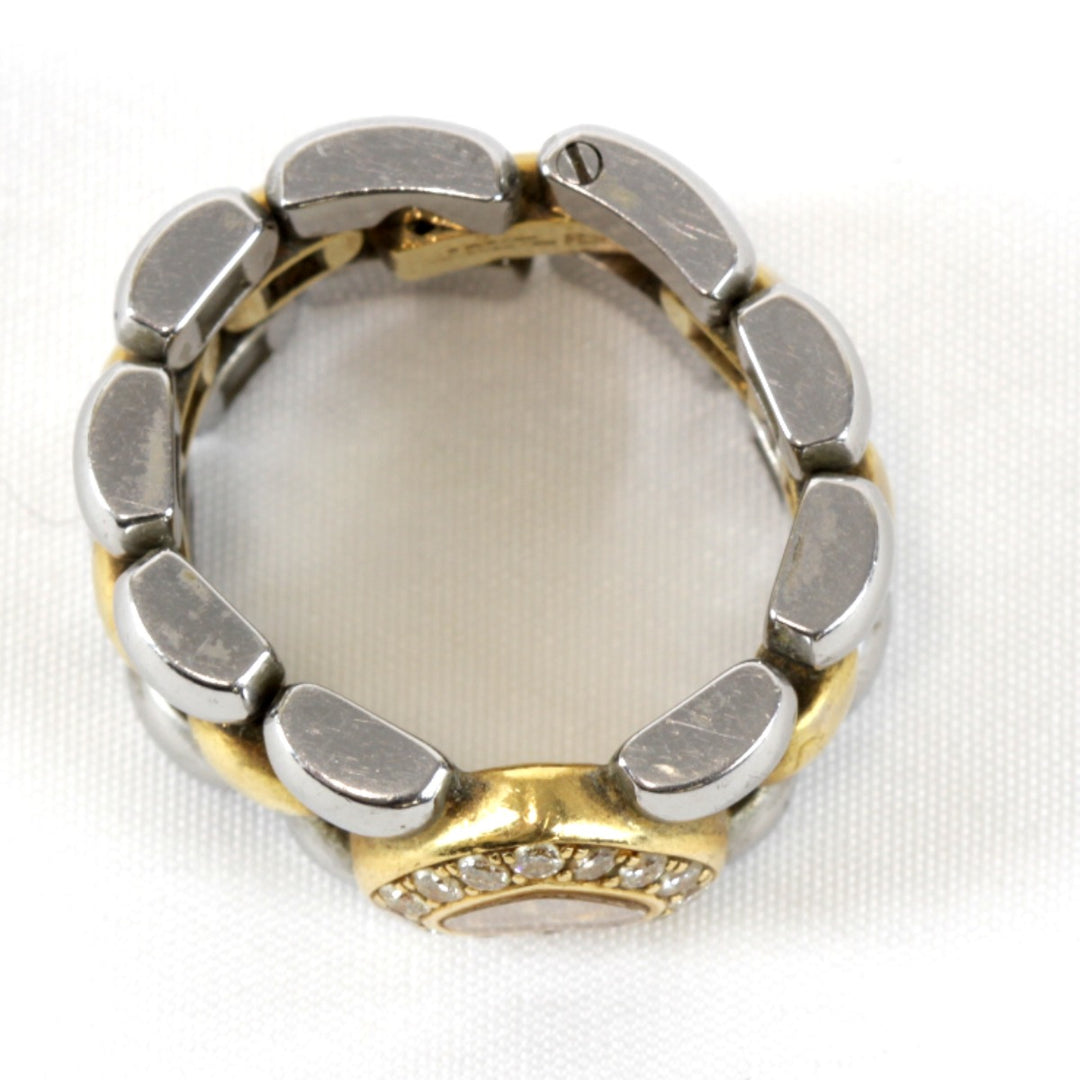 『USED』 K18YG/ステンレススチール 
Chopard ハッピーダイヤ 82/8402-20 リング・指輪
 13g