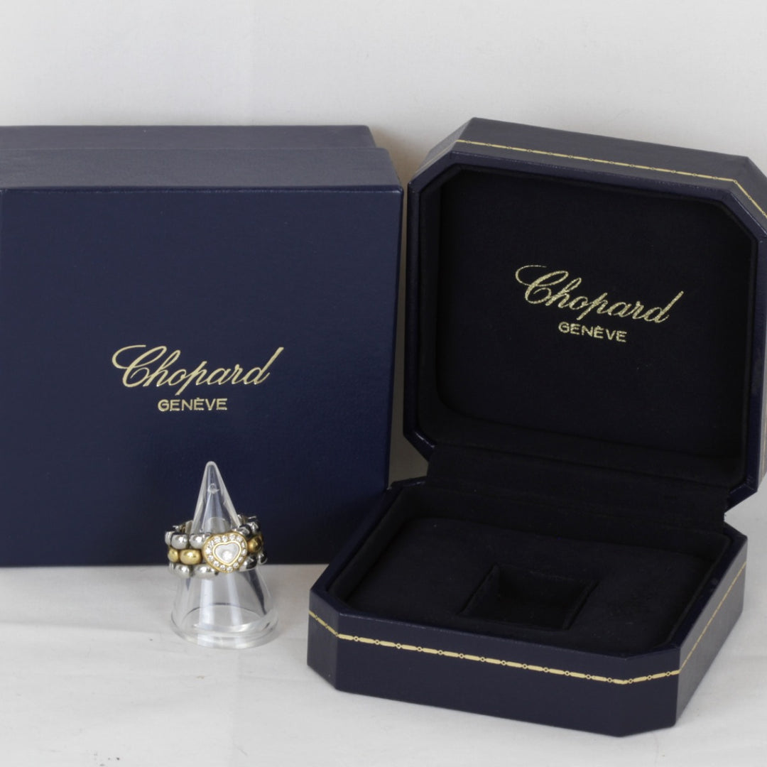 『USED』 K18YG/ステンレススチール 
Chopard ハッピーダイヤ 82/8402-20 リング・指輪
 13g