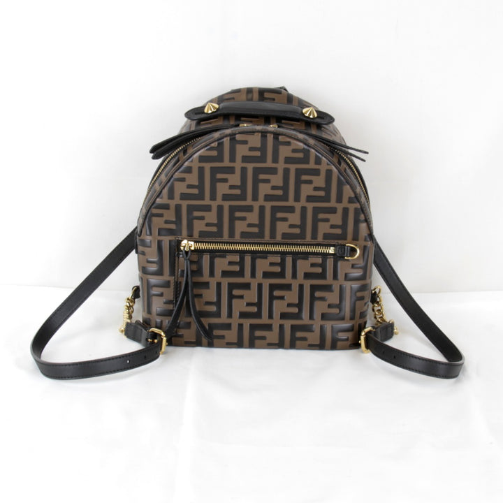 【価格改定】美品『USED』 
FENDI フェンディ 
 ズッカ 8B2038 リュック・デイパック 
PVC/レザー ブラウン