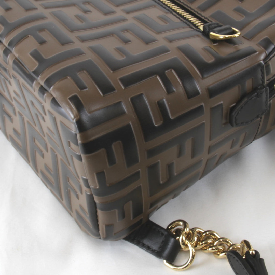 【価格改定】美品『USED』 
FENDI フェンディ 
 ズッカ 8B2038 リュック・デイパック 
PVC/レザー ブラウン