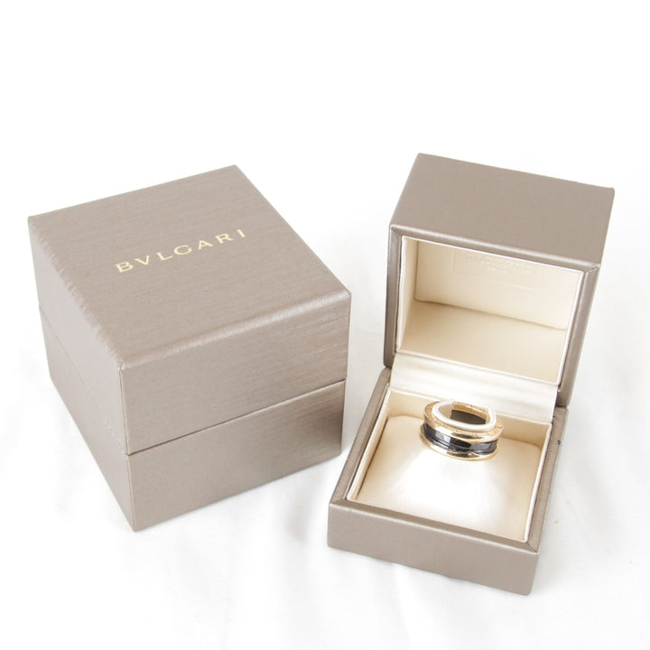 良品『USED』 K18PG /ブラックセラミック 
BVLGARI ケース・箱有 リング・指輪