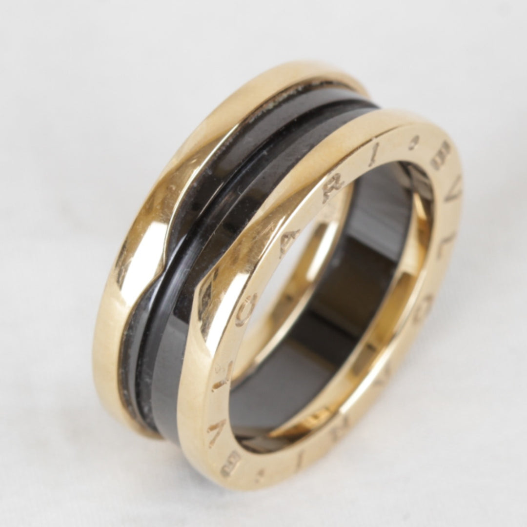 良品『USED』 K18PG /ブラックセラミック 
BVLGARI ケース・箱有 リング・指輪