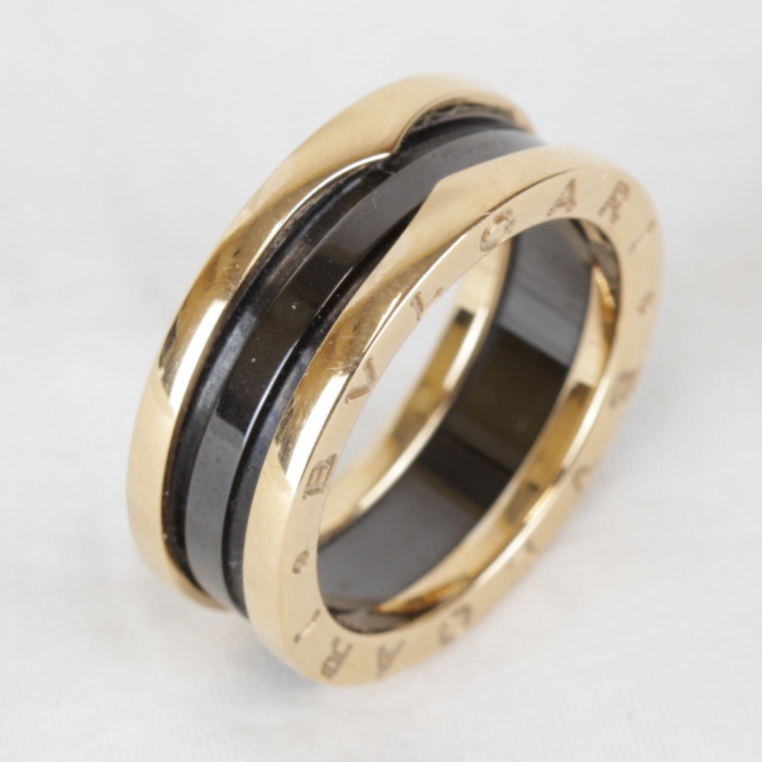 良品『USED』 K18PG /ブラックセラミック 
BVLGARI ケース・箱有 リング・指輪