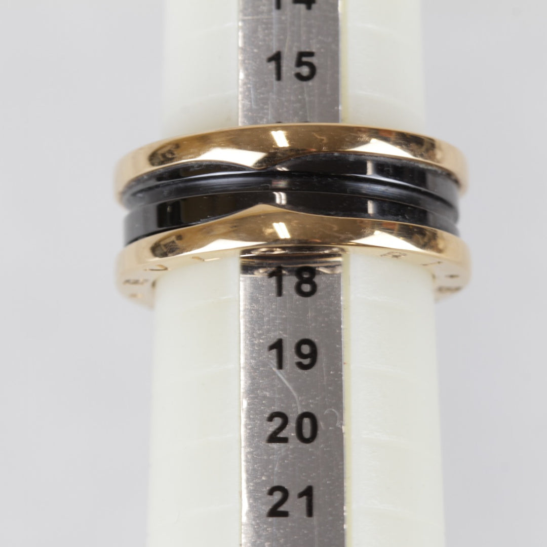 良品『USED』 K18PG /ブラックセラミック 
BVLGARI ケース・箱有 リング・指輪