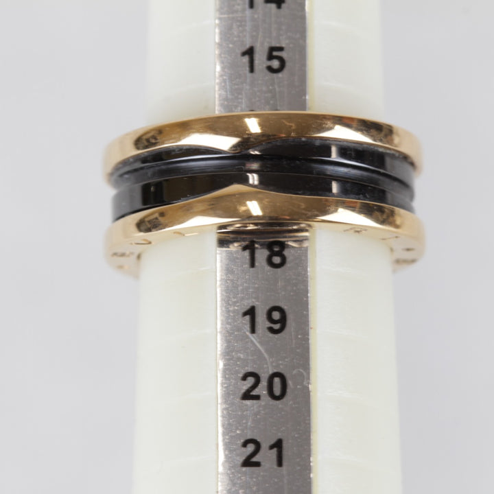 良品『USED』 K18PG /ブラックセラミック 
BVLGARI ケース・箱有 リング・指輪