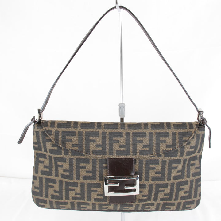 【価格改定】良品『USED』 
FENDI フェンディ 
 ズッカ マンマバケット ショルダーバッグ 
キャンバス カーキ