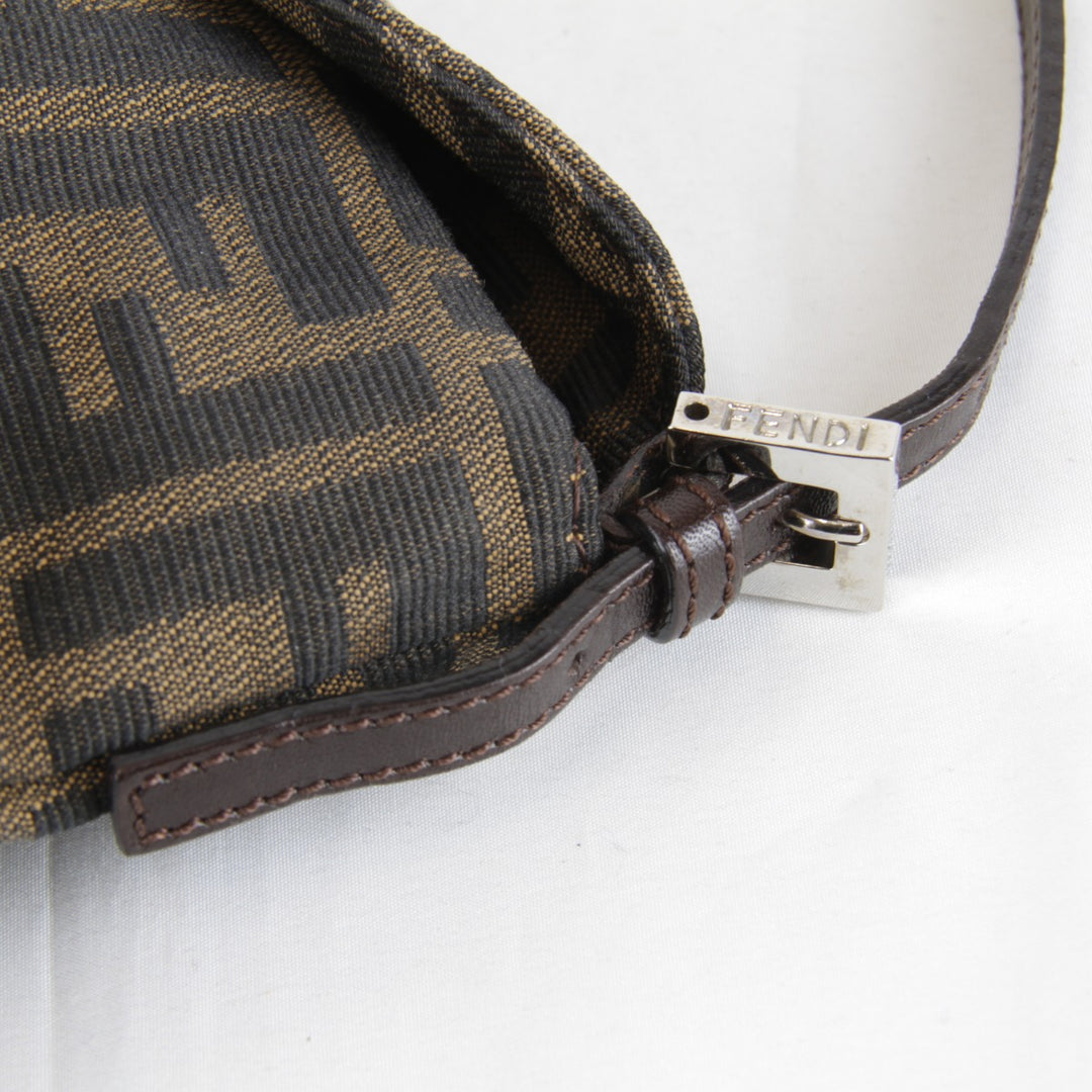 【価格改定】良品『USED』 
FENDI フェンディ 
 ズッカ マンマバケット ショルダーバッグ 
キャンバス カーキ