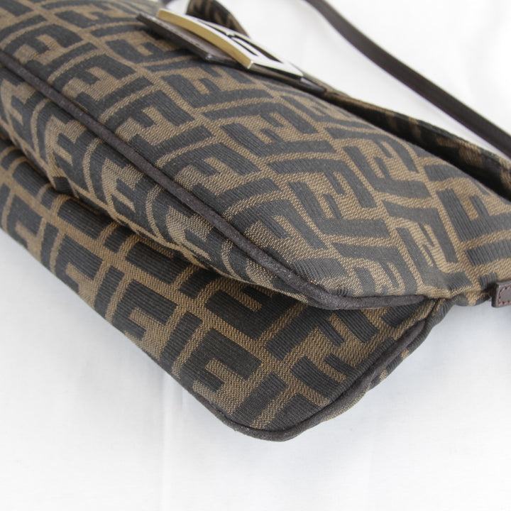 【価格改定】良品『USED』 
FENDI フェンディ 
 ズッカ マンマバケット ショルダーバッグ 
キャンバス カーキ