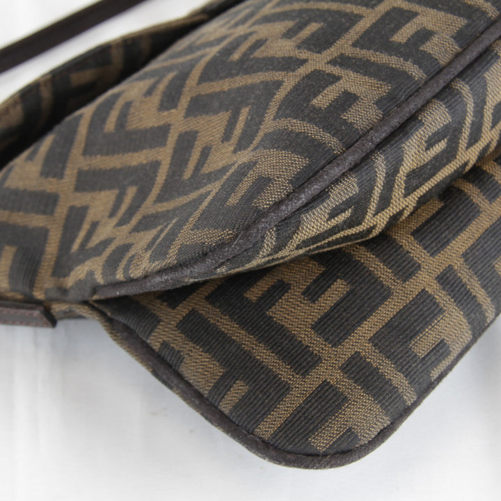 【価格改定】良品『USED』 
FENDI フェンディ 
 ズッカ マンマバケット ショルダーバッグ 
キャンバス カーキ