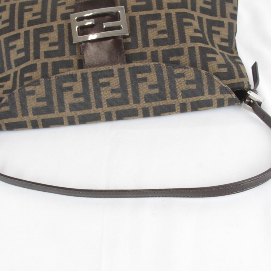 【価格改定】良品『USED』 
FENDI フェンディ 
 ズッカ マンマバケット ショルダーバッグ 
キャンバス カーキ