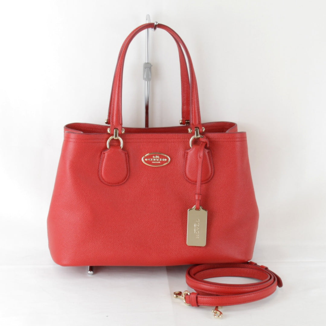 美品『USED』 
COACH コーチ 
 2way 34563 ハンドバッグ 
レザー レッド