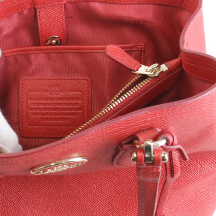 美品『USED』 
COACH コーチ 
 2way 34563 ハンドバッグ 
レザー レッド