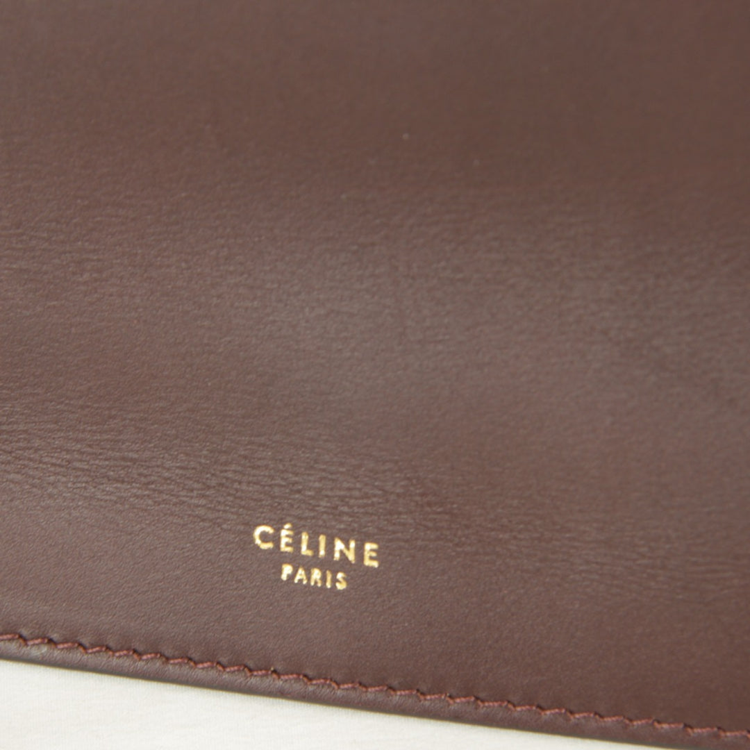 【価格改定】良品『USED』 
CELINE セリーヌ 
 チェーン金具 袋有 ショルダーバッグ 
レザー ワインレッド