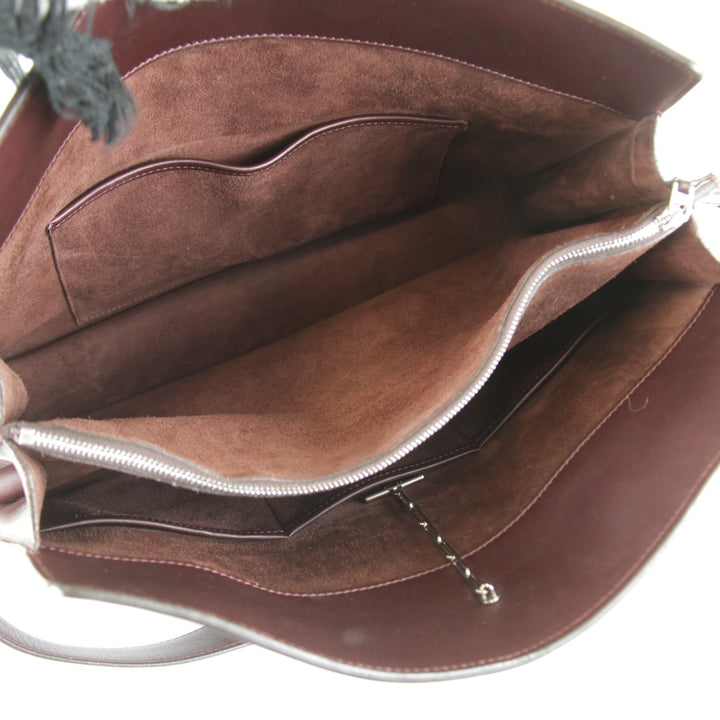 【価格改定】良品『USED』 
CELINE セリーヌ 
 チェーン金具 袋有 ショルダーバッグ 
レザー ワインレッド