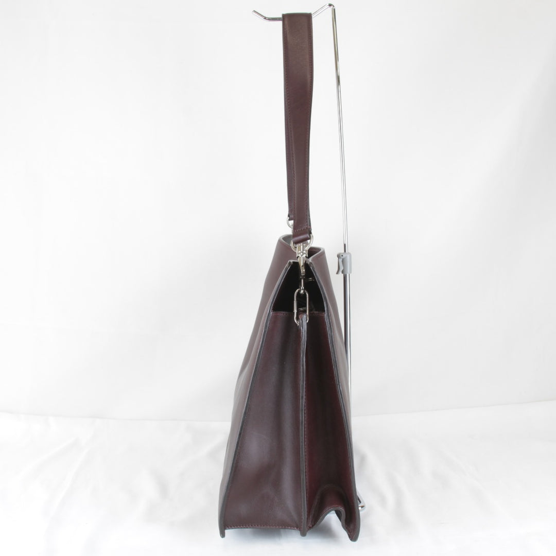 【価格改定】良品『USED』 
CELINE セリーヌ 
 チェーン金具 袋有 ショルダーバッグ 
レザー ワインレッド
