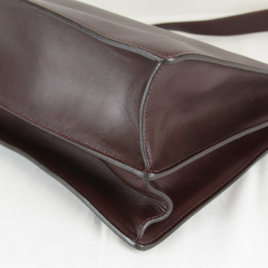 【価格改定】良品『USED』 
CELINE セリーヌ 
 チェーン金具 袋有 ショルダーバッグ 
レザー ワインレッド