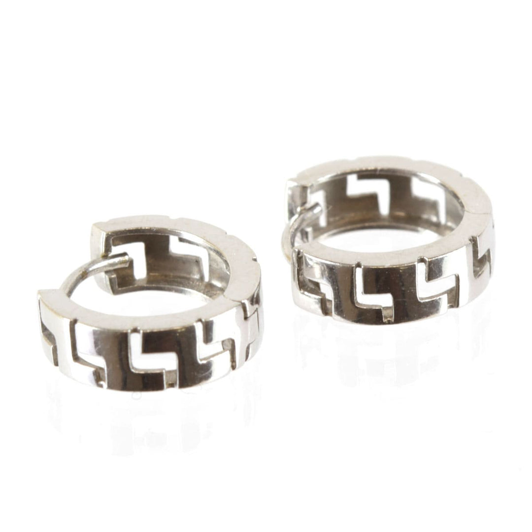 美品『USED』 K14WG 
 フープデザインピアス ピアス
 2.1g