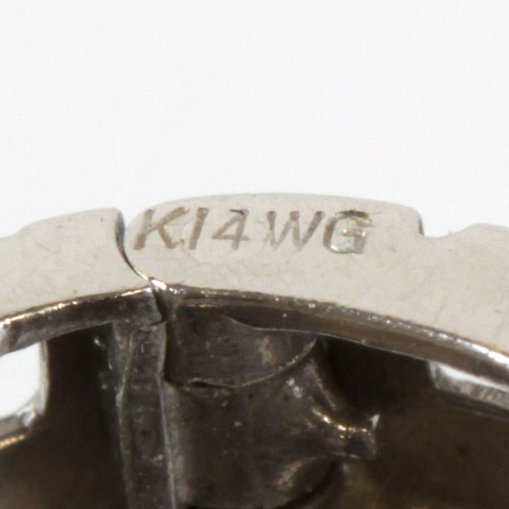 美品『USED』 K14WG 
 フープデザインピアス ピアス
 2.1g