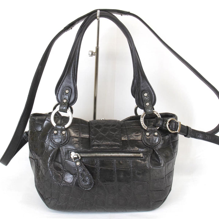 『USED』 
 
 JRA　クロコ ショルダーバッグ 
クロコダイル/レザー  ブラック