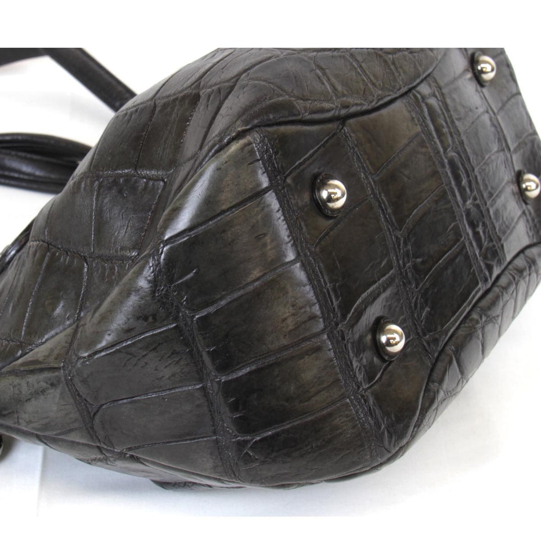 『USED』 
 
 JRA　クロコ ショルダーバッグ 
クロコダイル/レザー  ブラック