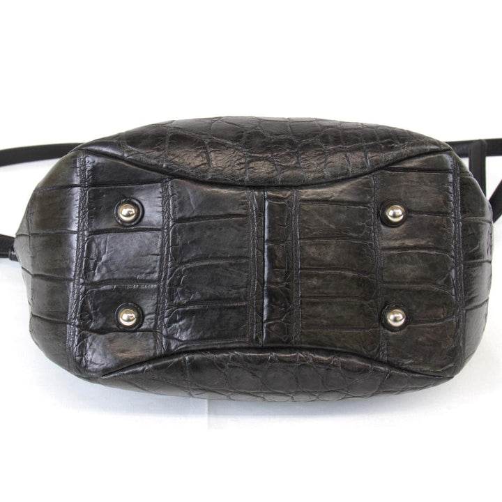 『USED』 
 
 JRA　クロコ ショルダーバッグ 
クロコダイル/レザー  ブラック