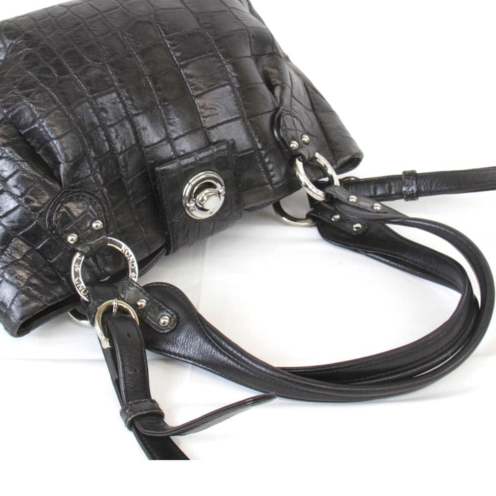 『USED』 
 
 JRA　クロコ ショルダーバッグ 
クロコダイル/レザー  ブラック
