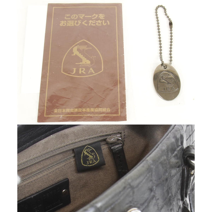 『USED』 
 
 JRA　クロコ ショルダーバッグ 
クロコダイル/レザー  ブラック