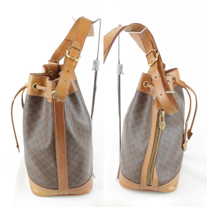『USED』 
CELINE セリーヌ 
 ショルダーバッグ 
PVCコーティングキャンバス ブラウン