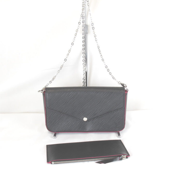 美品『USED』 
LOUIS VUITTON ルイ・ヴィトン 
 ポシェット・フェリシー M64579 ポシェット 
エピレザー ブラック×ピンク