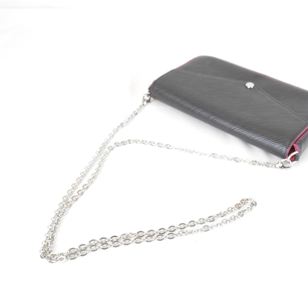 美品『USED』 
LOUIS VUITTON ルイ・ヴィトン 
 ポシェット・フェリシー M64579 ポシェット 
エピレザー ブラック×ピンク