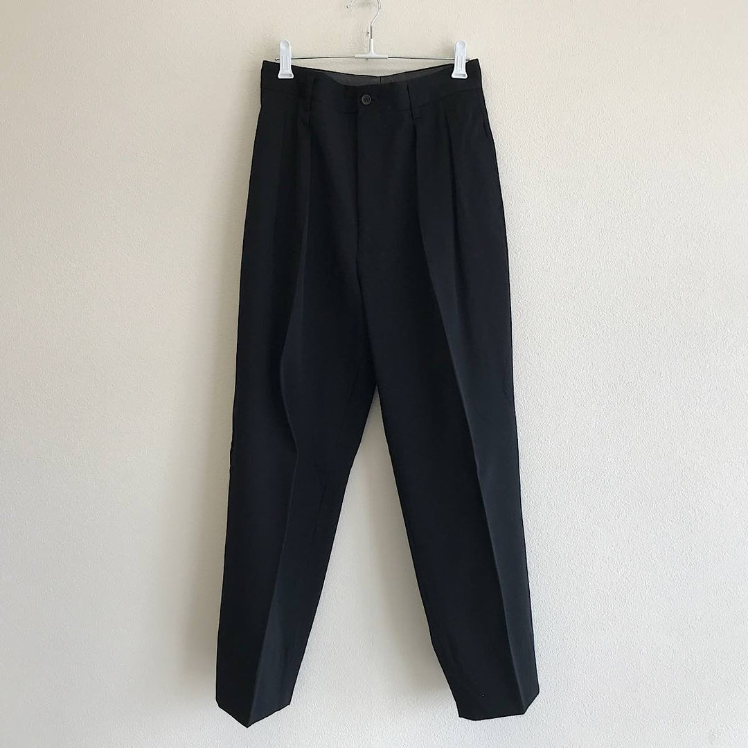 『USED』 
TOKIO KUMAGAI トキオクマガイ 
 80s セットアップ ダブルスーツ ヴィンテージ スーツ 
ウールギャバ ブラック